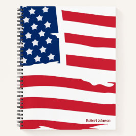 Personalisiertes USA-Flaggen-Notizbuch Notizbuch