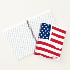 Personalisiertes USA-Flaggen-Notizbuch Notizbuch