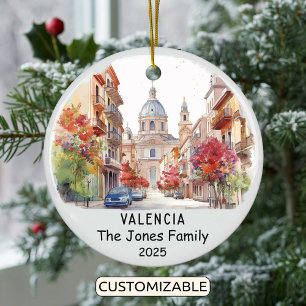 Personalisiertes Valencia-Ornament, Spanien Keramik Ornament