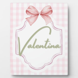 Personalisiertes Valentina Baby Mädchen Kinderzimm Fotoplatte