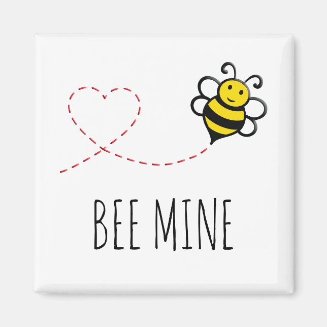 Personalisiertes Valentinangebot - Cartoon für Bie Magnet (Vorne)