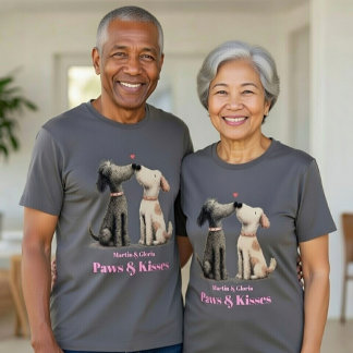Personalisiertes Valentins-Shirt für Hunde – Pfote T-Shirt