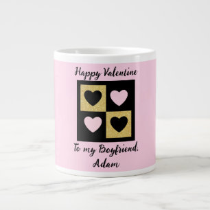 personalisiertes Valentinspaar Jumbo-Tasse