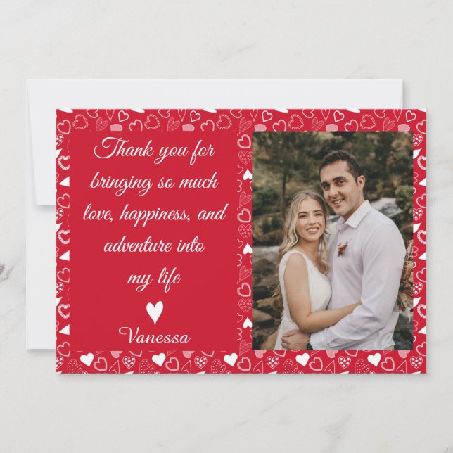 Personalisiertes Valentinstag Foto Feiertagskarte (Vorderseite)