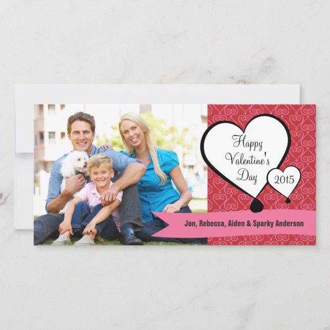 Personalisiertes Valentinstag Foto Gruß Feiertagskarte (Vorderseite)
