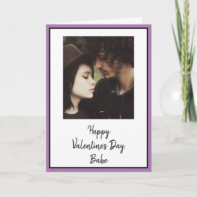 Personalisiertes Valentinstag-Foto Karte (Vorderseite)