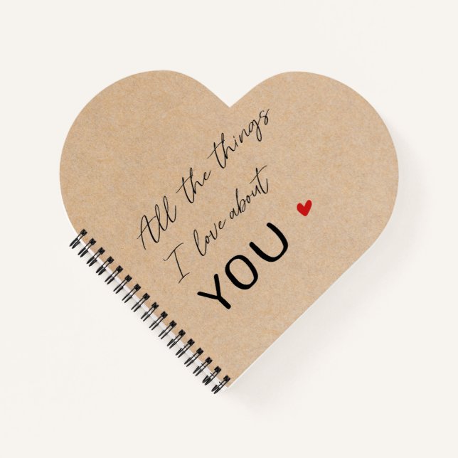 Personalisiertes Valentinstag-Geschenk für Freund Notizbuch (Vorderseite)