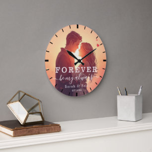 Personalisiertes Valentinstag-Geschenk Große Wanduhr