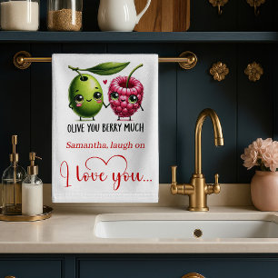 Personalisiertes Valentinstag-Küchentuch mit Food- Geschirrtuch