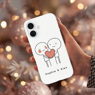 Personalisiertes Valentinstag-Paar-Matching iPhone 16 Hülle