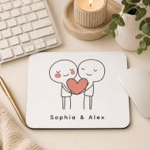 Personalisiertes Valentinstag-Paar-Mauspad