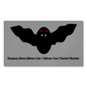 Personalisiertes Vampire-Bat zu Halloween Magnetische Visitenkarte
