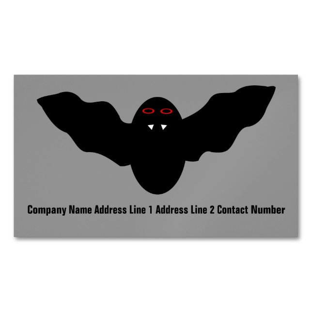 Personalisiertes Vampire-Bat zu Halloween Magnetische Visitenkarte (Vorderseite)
