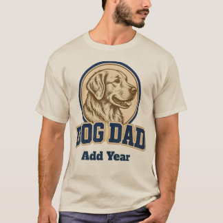 Personalisiertes Varsity-Hemd für Hundepapa T-Shirt