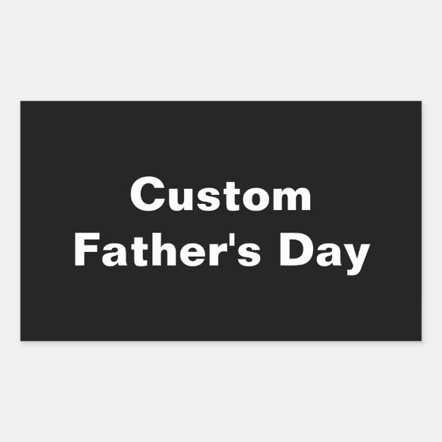 Personalisiertes Vater-Geschenk für den Vatertag Rechteckiger Aufkleber (Vorderseite)