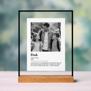 Personalisiertes Vater-Geschenk-Wörterbuch-Definit Acrylschild