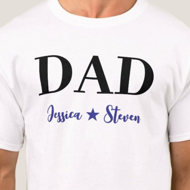 Personalisiertes Vater-Skript T-Shirt (Personalized Dad Script T-Shirt)