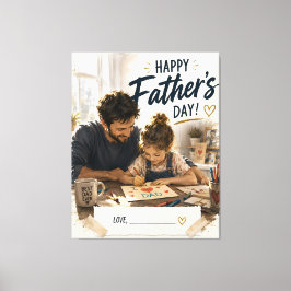 Personalisiertes Vater-Tochter-Leinwandgeschenk Leinwanddruck