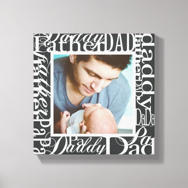 Personalisiertes Vatertag Word Collage Foto drucke (Vorderseite)