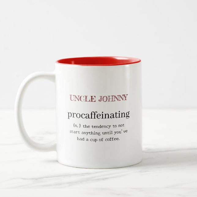 Personalisiertes Verarbeitendes Rot Zweifarbige Tasse (Links)