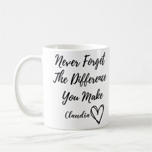 Personalisiertes Vergiss nie den Unterschied, den  Kaffeetasse