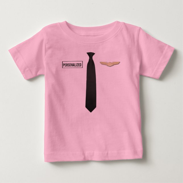 Personalisiertes VersuchsShirt, Luftfahrt scherzt Baby T-shirt (Vorderseite)
