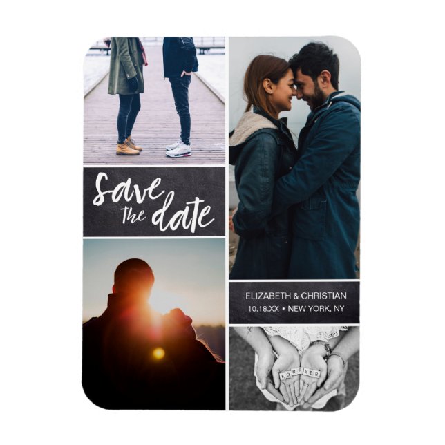 Personalisiertes, vertikales Skript-Save the Date- Magnet (Vertikal)