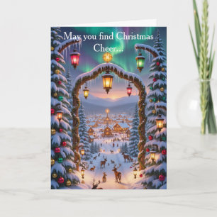 Personalisiertes verzaubertes Weihnachtsland im Wa Karte