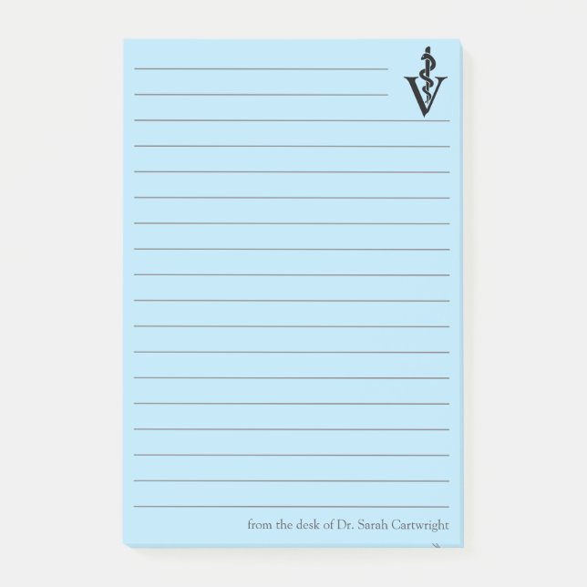 Personalisiertes Veterinäramt Post-it Klebezettel (Vorderseite)