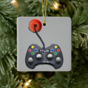 personalisiertes Videospieler-Geschenk Keramikornament