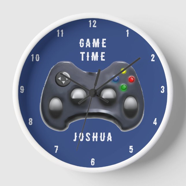 Personalisiertes Videospielgeschenk Großuhr Uhr (Vorderseite)