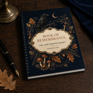 Personalisiertes viktorianisches Samhain-Gedenkbuc Notizbuch