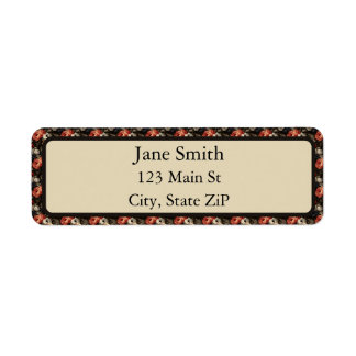 Personalisiertes Vintage-Blumen-Rücksende-Adresset