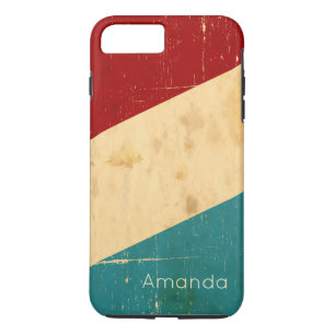 Personalisiertes Vintage-Grunge-Streifenmuster Case-Mate iPhone Hülle