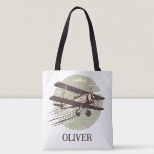Personalisiertes Vintage-Klassik-Doppeldecker Tasche