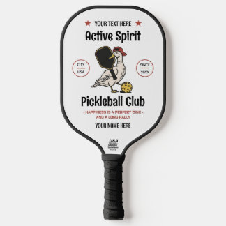 Personalisiertes Vintage-Pickleball-Lustiger-Gänse Pickleball Schläger
