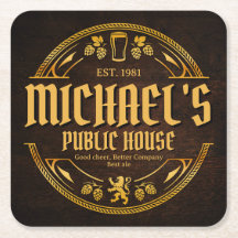Personalisiertes Vintage-Pub-Schild aus rustikalem