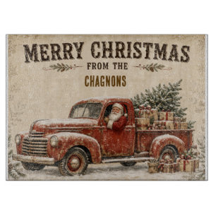 Personalisiertes Vintage-Weihnachts-Schneidbrett Schneidebrett