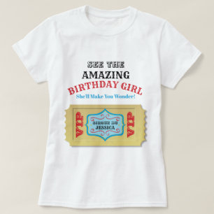 Personalisiertes Vintage-Zirkus-Geburtstags-Shirt T-Shirt