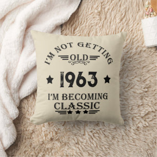Personalisiertes Vintages 60. Geburtstagsgeschenk Kissen
