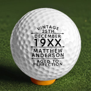 Personalisiertes Vintages Alter bis zur Perfektion Golfball