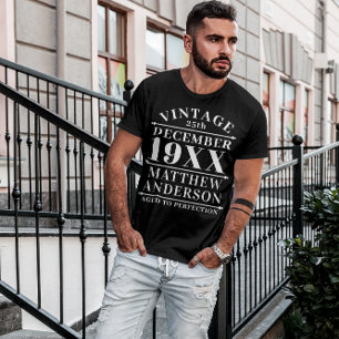 Personalisiertes Vintages Alter bis zur Perfektion T-Shirt