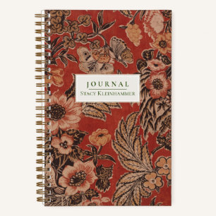 Personalisiertes Vintages botanisches Viktorianisc Notizbuch