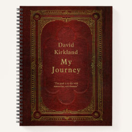 Personalisiertes Vintages Buchreisejournal Notizbuch