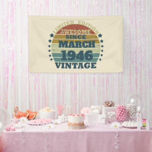 Personalisiertes Vintages Geburtstagsgeschenk Banner