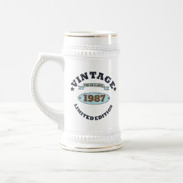 Personalisiertes Vintages Geburtstagsgeschenk Bierglas