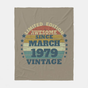 Personalisiertes Vintages Geburtstagsgeschenk Fleecedecke