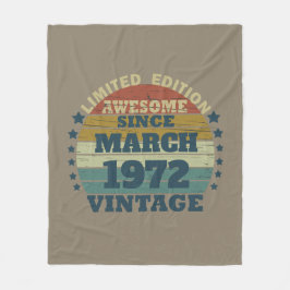Personalisiertes Vintages Geburtstagsgeschenk Fleecedecke