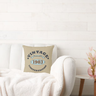 Personalisiertes Vintages Geburtstagsgeschenk Kissen