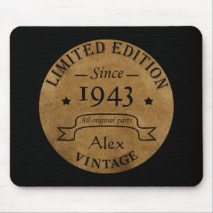 Personalisiertes Vintages Geburtstagsgeschenk Mousepad